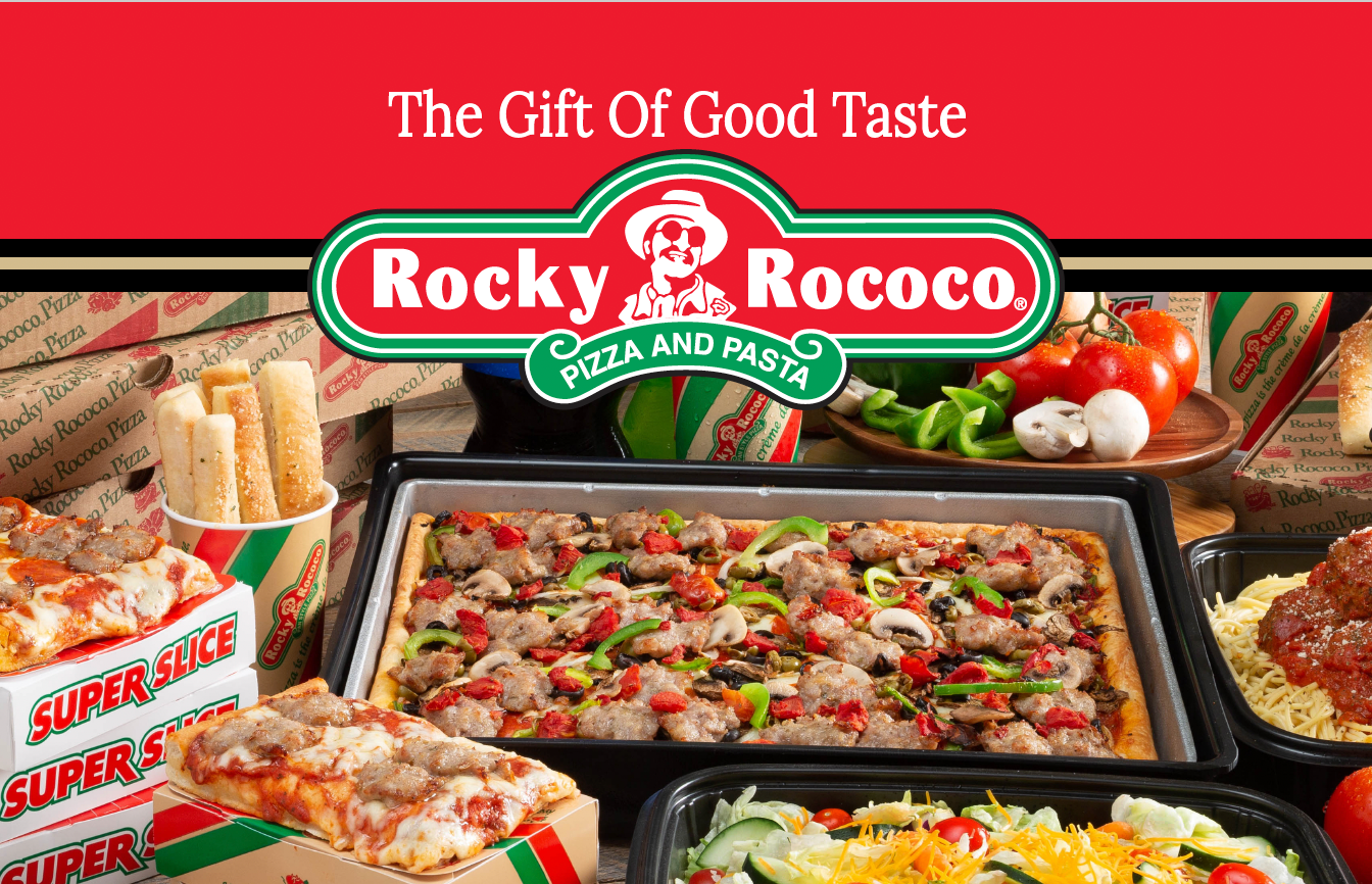 Rocky Rococo Gift Cards, Certificates & Sauce – Rocky Rococo Restaurants